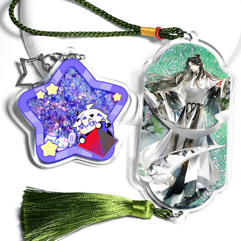 Llavero de Acrílico Transparente Personalizado, Llaveros de Plástico Transparentes al por Mayor, Colgante de Llavero Japonés Personalizable for sale at factory direct price