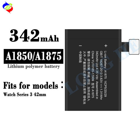 Bateria de Substituição OEM A1850 A1875 para Apple Watch IWatch Series 3 GPS Versão 38mm-42mm