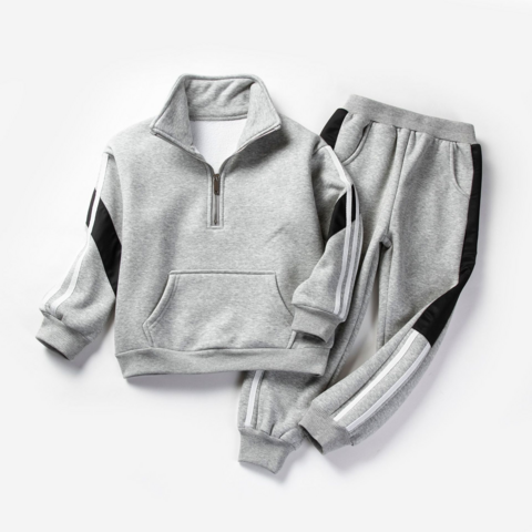 Conjuntos Deportivos Infantiles: Chaqueta Deportiva con Cremallera y Pantalones de Chándal de 2 Piezas for sale at factory direct price