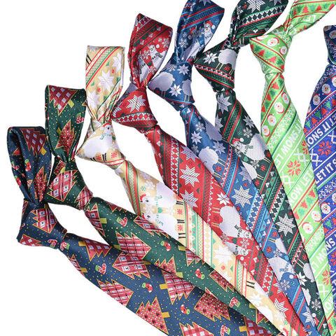 Hochwertige klassische Weihnachtskrawatte aus Polyester-Seide-Jacquard für die Weihnachtszeit - Weihnachtskrawatten im Großhandel