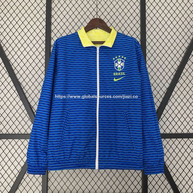Brasil 23/24 Quebra-Vento Reversível - Jaqueta Corta-Vento Reversível Brasil 2023/2024 for sale at factory direct price