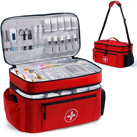 Organisateur de Trousse de Premiers Secours de Voyage - Rangement Organisateur de Médicaments - Rangement Organisateur de Piluliers - Organisateur de Médicaments pour la Maison - Médicaments