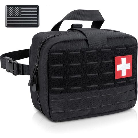 Pochette Médicale Tactique Molle - Taille Améliorée, Grande Capacité IFAK avec Détachement Rapide et Montage sur Appui-Tête, Inclus