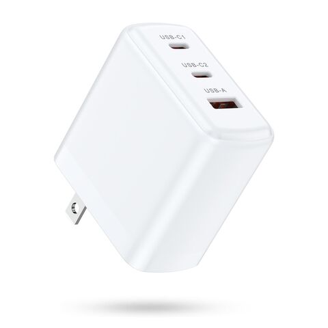 Usb C Wall Charger Power Adapter, 65w 3 Ports Super Fast Usb A Android ...