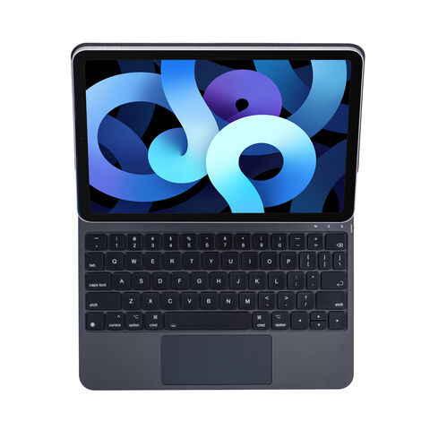 لوحة مفاتيح بلوتوث ذكية مع لوحة لمس وإضاءة خلفية لجهاز iPad 11 بوصة A16 2025، حافظة لوحة مفاتيح مع حامل متعدد الزوايا