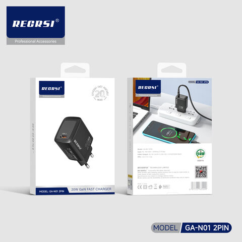 Recrsi Gan cargador PD20W inteligente fuente de alimentación PD cargador para teléfono móvil Super rápido cargador de teléfono móvil adaptador for sale at factory direct price