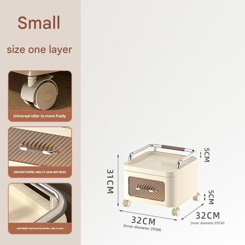 Almacenamiento Multicapa Cajones Transparentes Gran Capacidad Mesitas de Noche Portátiles Dormitorio Tamaño Pequeño