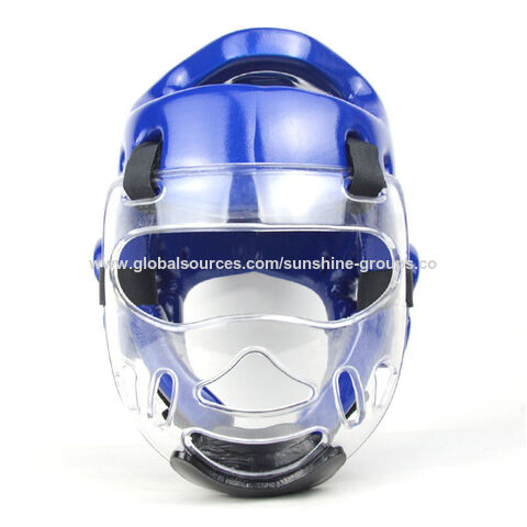 Casco de protección para la cabeza de entrenamiento de Taekwondo para adultos y niños, equipo de protección deportiva de Taekwondo, protección facial para boxeo Sanda for sale at factory direct price