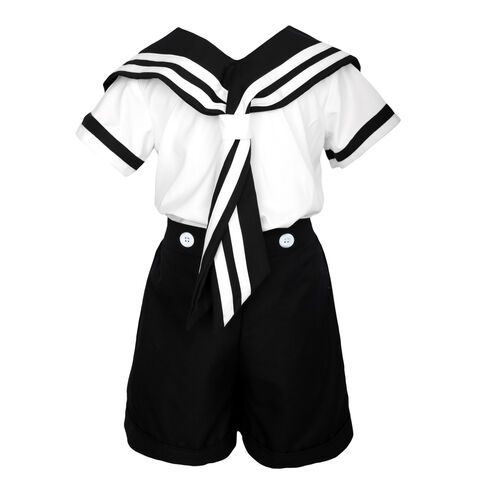 Vietnamesischer Hersteller Vintage Frühling Sommer Herbst Outfit Schwarze Jungen Sets 2-teiliges Jungen Anzug Set/ Kinder Designer Kleidung - Brian Set
