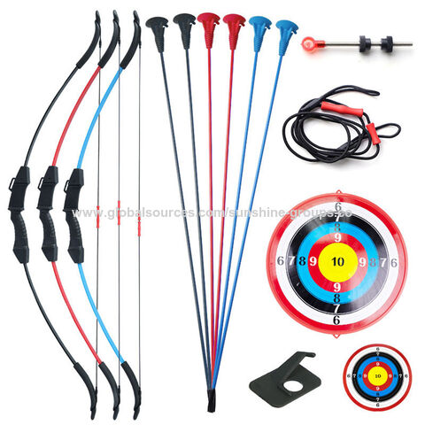 Kinder Recurve Bogen Set Pfeil und Bogen Saugnapf Eltern-Kind-Unterhaltung Kinderbogen Outdoor Schießen Freizeit Saugnapf