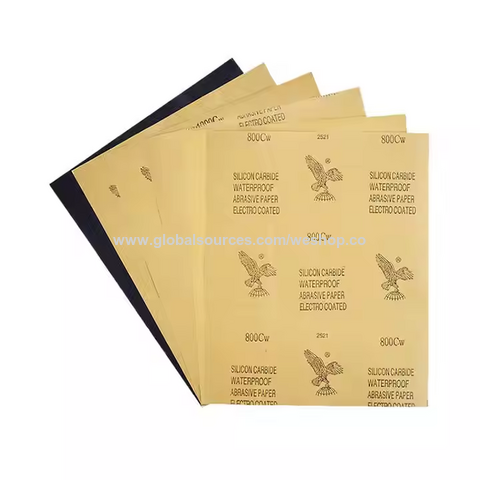 ورق صنفرة ورق صنفرة من 120 إلى 2500 ورق صنفرة مقاوم للماء للاستخدام الرطب والجاف، ورق صنفرة كاشط لتلميع وتشطيب المعادن والزجاج for sale at factory direct price