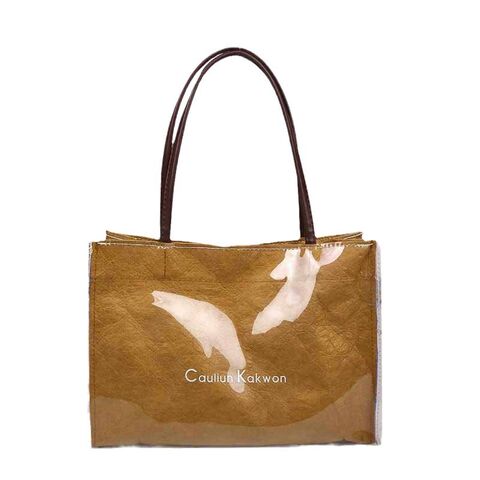 Unique Bargains Clear Reusable Mini Transparent Plastic Gift Wrap Tote Bag With Handles 100