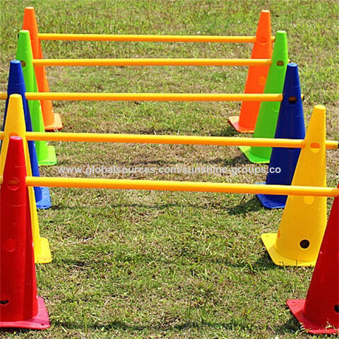 Fußball Trainingshütchen 30/48/50cm mit Loch, multifunktionaler Markierungskegel, Hindernisstange for sale at factory direct price