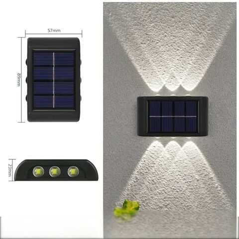 6/8 LED Solarleuchten für Außen, Wandlampe mit Lichtsteuerung nach oben und unten für Garten, Hof, Straße, Balkon, Terrasse, Camping-Dekoration for sale at factory direct price