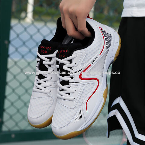 Chaussures de badminton printemps et automne pour hommes et femmes, chaussures de tennis respirantes, chaussures de compétition de tennis de table, chaussures de sport d'entraînement