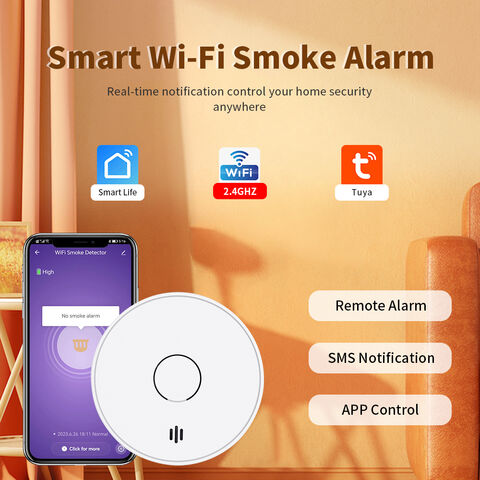 Wi-fi Smart Smoke Detector With Tuya App Control, Wifi Smoke Alarm ...