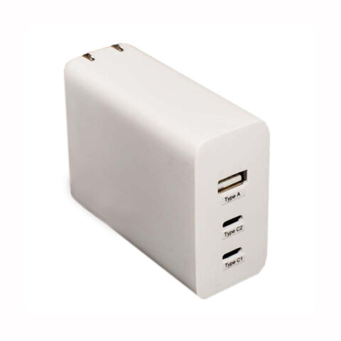 Chargeur Rapide GaN 100W avec Ports de Sortie Type C et USB A