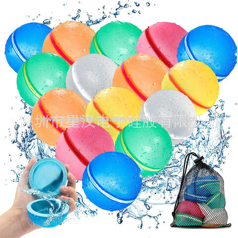 Pelota de agua de silicona para lucha en piscinas, hebilla para pelota de agua, pelota de agua magnética reutilizable, inyección rápida de agua, pelota de agua magnética. for sale at factory direct price