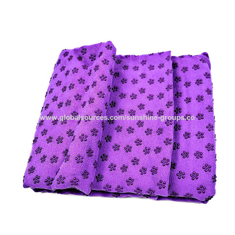 Yoga towel plum blossom point non-slip blanket microfiber yoga towel sweat-absorbent blanket thickened fitness cloth pad for sale at factory direct price
