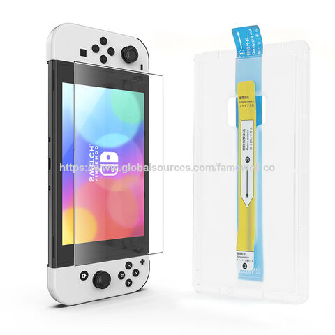 Protector de Pantalla [Doble Defensa] Vidrio Templado para Switch, Antiarañazos Compatible con Carcasas Sin Burbujas Ultrarresistente