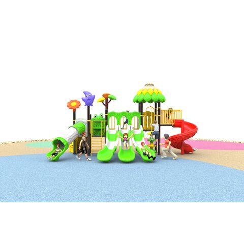 ملعب أطفال خارجية ملونة بالمراجيح البلاستيكية for sale at factory direct price