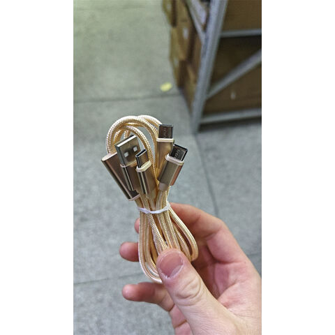 USB charging cable Micro USB port gold long mobile phone Charging Cable