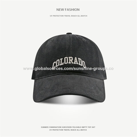 Sombrero de mujer de ala ancha para otoño e invierno, gorra de béisbol bordada de gran circunferencia para cabeza pequeña, combina con todo