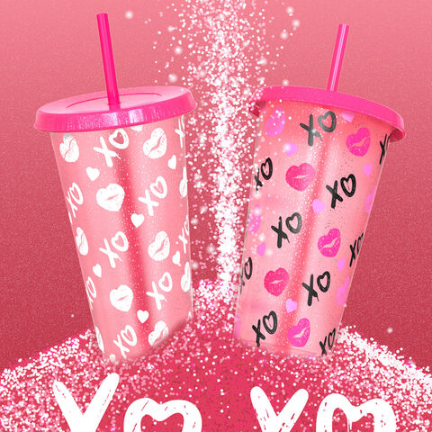 Venta caliente de vaso con pajita que cambia de color al exponerse al frío, gran capacidad de 710 ml for sale at factory direct price
