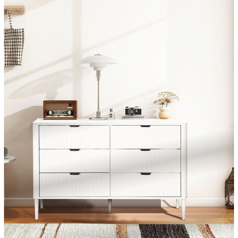 Modern 6 Drawer Dresser,sideboard Storage Cabinet ,long Dresser For ...