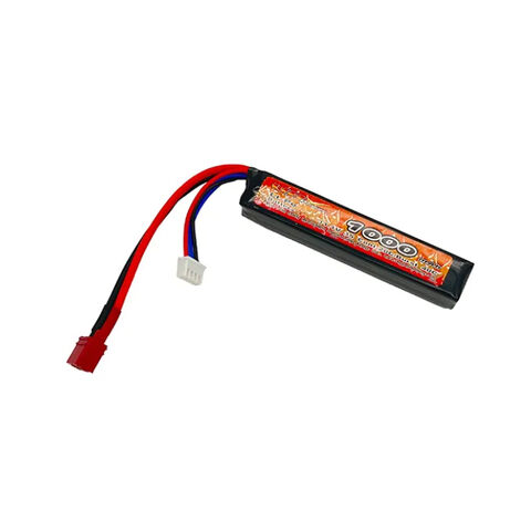 VBpower 11.1V baterias de airsoft 20C 1000mAh 3S1P Li-Po com conector Deans T