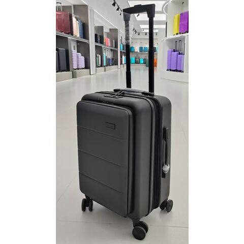 Fabrikpreis Kundenspezifische Reisetaschen mit Fronttasche und TSA-Schloss, leichter Handgepäck-Trolley mit Spinner-Rädern for sale at factory direct price