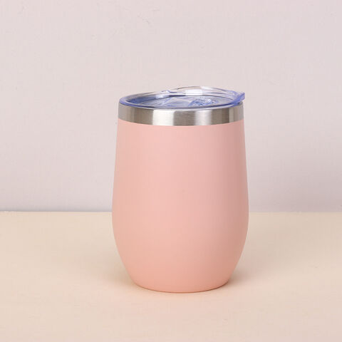 Copo de café térmico a vácuo isolado de parede dupla de aço inoxidável de 350 ml personalizado, mini copo em forma de ovo para exterior com tampa for sale at factory direct price