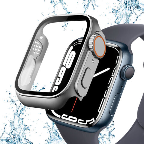Capa de PC 2 em 1 com proteção total Capa protetora inteligente para Apple Watch 6 7 8 9 10 SE Capa protetora para relógio inteligente