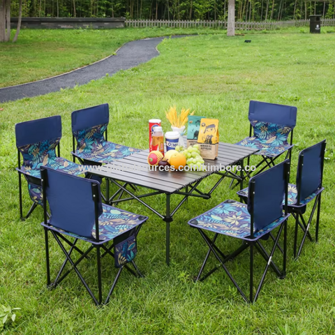 Multifunktionale, tragbare Garten-Tische und -Stühle für den Außenbereich, klappbarer Camping-Picknicktisch mit Stühlen for sale at factory direct price
