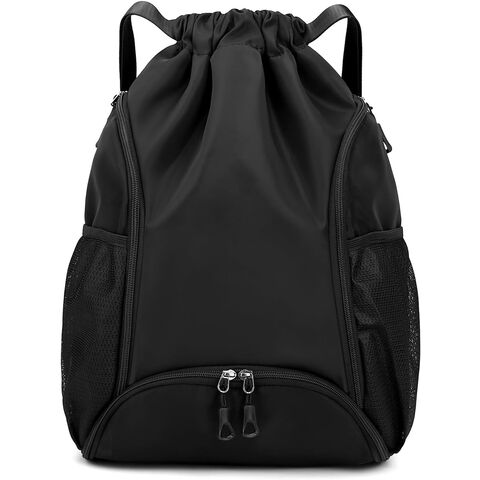 Mochila Deportiva con Cordón para Gimnasio con Compartimento para Zapatos, Bolsa para Baloncesto y Dos Portabotellas, Mochila con Cordón para Playa, Piscina y Viajes for sale at factory direct price