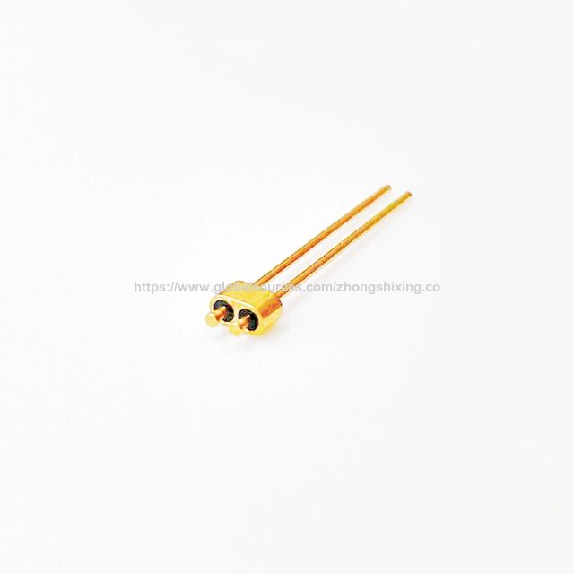 Terminales de sellado de vidrio a metal Cova de 2 pines con alimentación de CC, chapados en oro de alta calidad, personalizados para planta de fabricación for sale at factory direct price