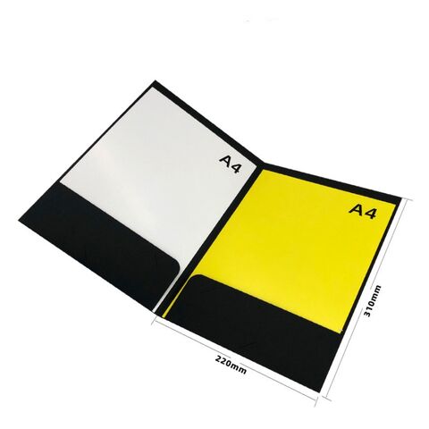 Custom Thickened Paper Folder With Pockets Dividers Letter Size A4 ...
