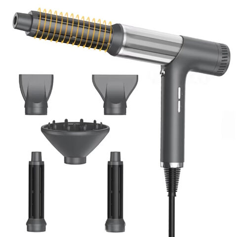 Sèche-cheveux Haute Vitesse 5 en 1 Outils de Coiffure Personnalisés 110000RPM Ions Négatifs Professionnels Vente en Gros Brosse à Air Chaud et Froid Ionique