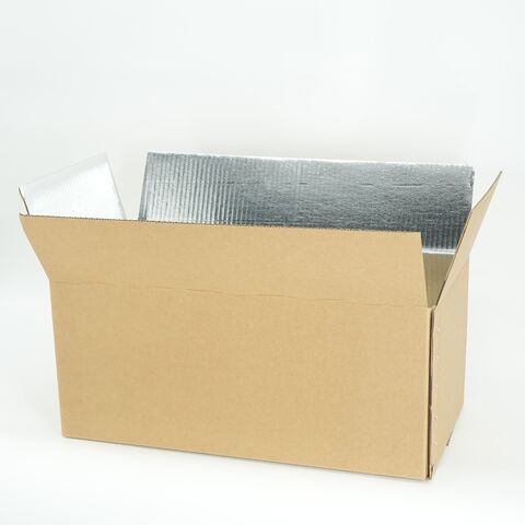 Cajas de cartón isotérmicas de papel de aluminio para transporte de alimentos congelados, frutas y carne al por mayor, reciclables y de alta calidad for sale at factory direct price