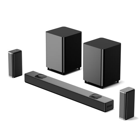Fábrica OEM Barra de Som 5.2.4CH DOLBY ATMOS COM Subwoofer Com Fio e Satélite Sem Fio 340W