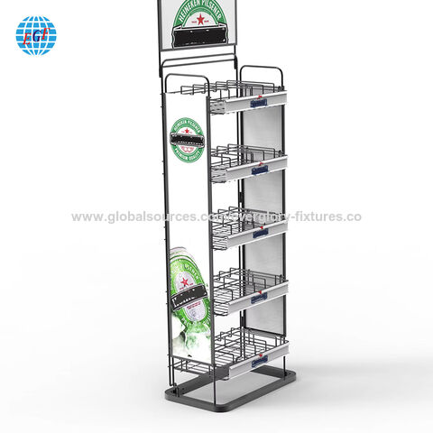Rundes 2025 Fashion Style Bier- und Wein-Display-Rack, Metall-Displayständer mit Schaumweinen und individueller Logobox for sale at factory direct price