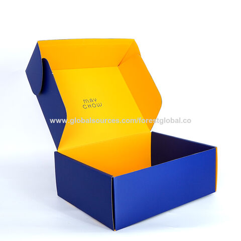 Custom Blue Mailing Paper Boxes For Packaging, Packing Shipping Zipper ...