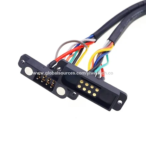 Feder geladene zweireihige 2,54mm Pitch starker magnetischer Pogo-Pin-Stecker for sale at factory direct price