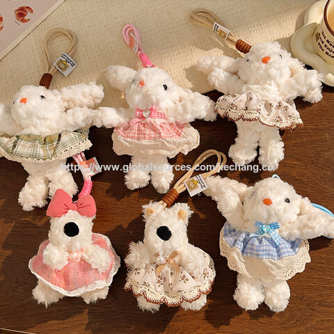 Pingente de cão rabiscado West Heights, pelúcia, boneca de cachorro de desenho animado, pingente de bolsa pequena, chaveiro, boutique