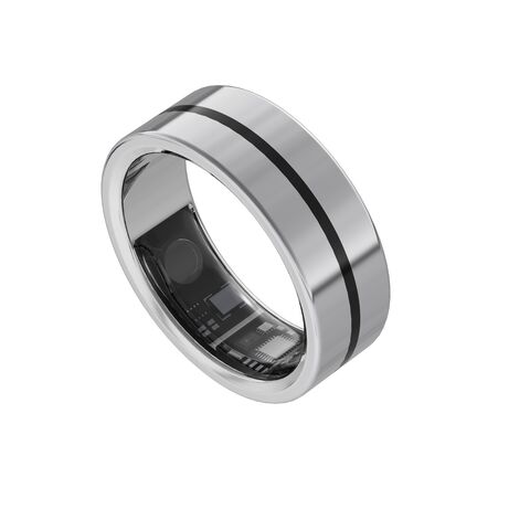 Supplier OEM ODM Medical Smart Ring Health & Fitness Stainless 5ATM Customize SOS Alert Motor Vibration Touch Control Sleep track