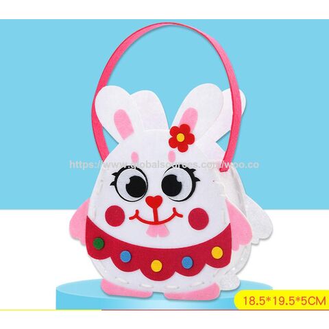 Kit de manualidades infantiles de Pascua, material no tejido para jardín de infantes, bolsa creativa DIY para padres e hijos, juguete educativo
