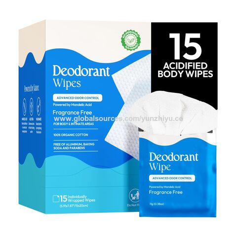 Fragrance Free Body Cleaning Wipes Ph Balanced Natural Deodorant Wipes ...