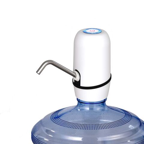 Portable USB Rechargeable Drinking Bottle Water Dispenser Battery Plastic Desktop White Cold AP Android USB Interface 1200mah for sale at factory direct price