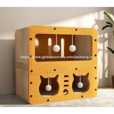 Arranhador para gatos para todas as estações, caixa de areia para gatos, estrutura de escalada para gatos integrada, brinquedo anti-desgaste para gatos