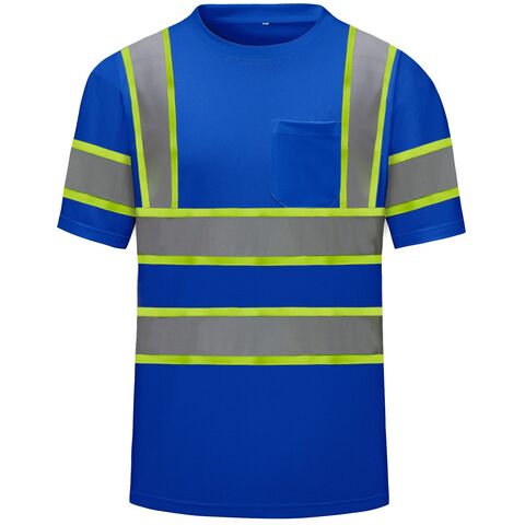 Camiseta Reflectante Trabajo Hombre Camisas De Trabajo Alta